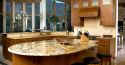 Marble top kitchen island